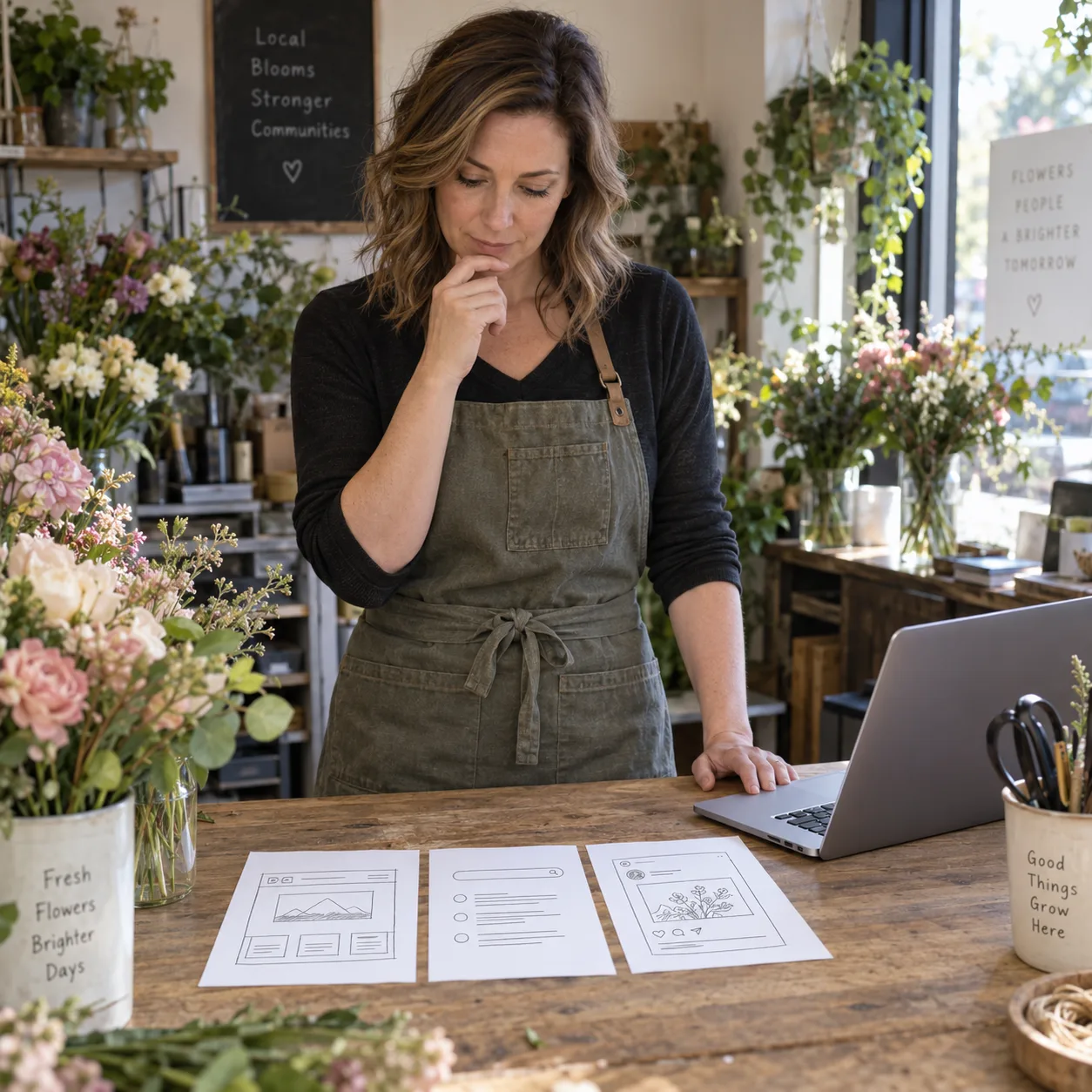 Business owner considering which digital channel to set up first