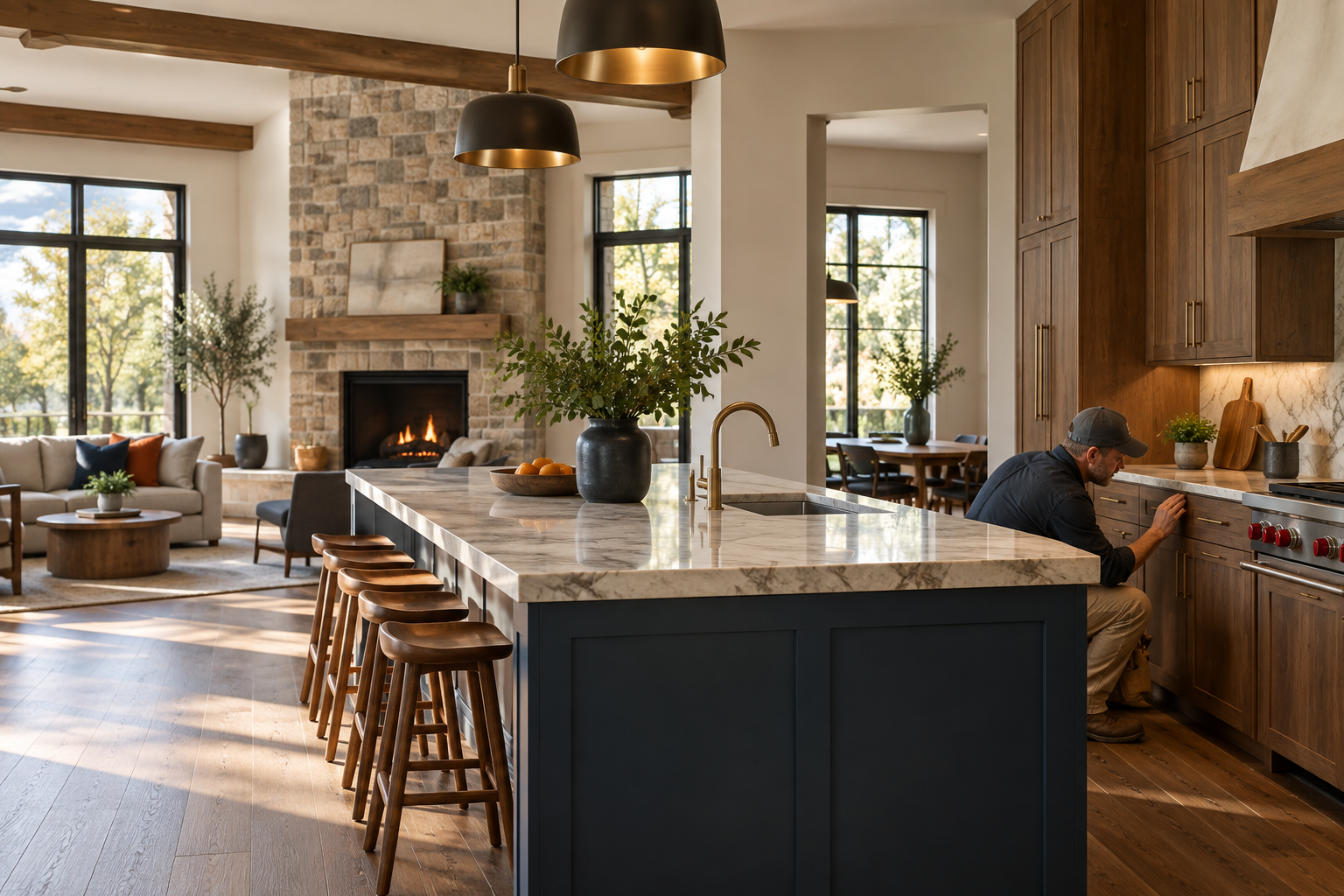 Finished kitchen remodeling craftsmanship